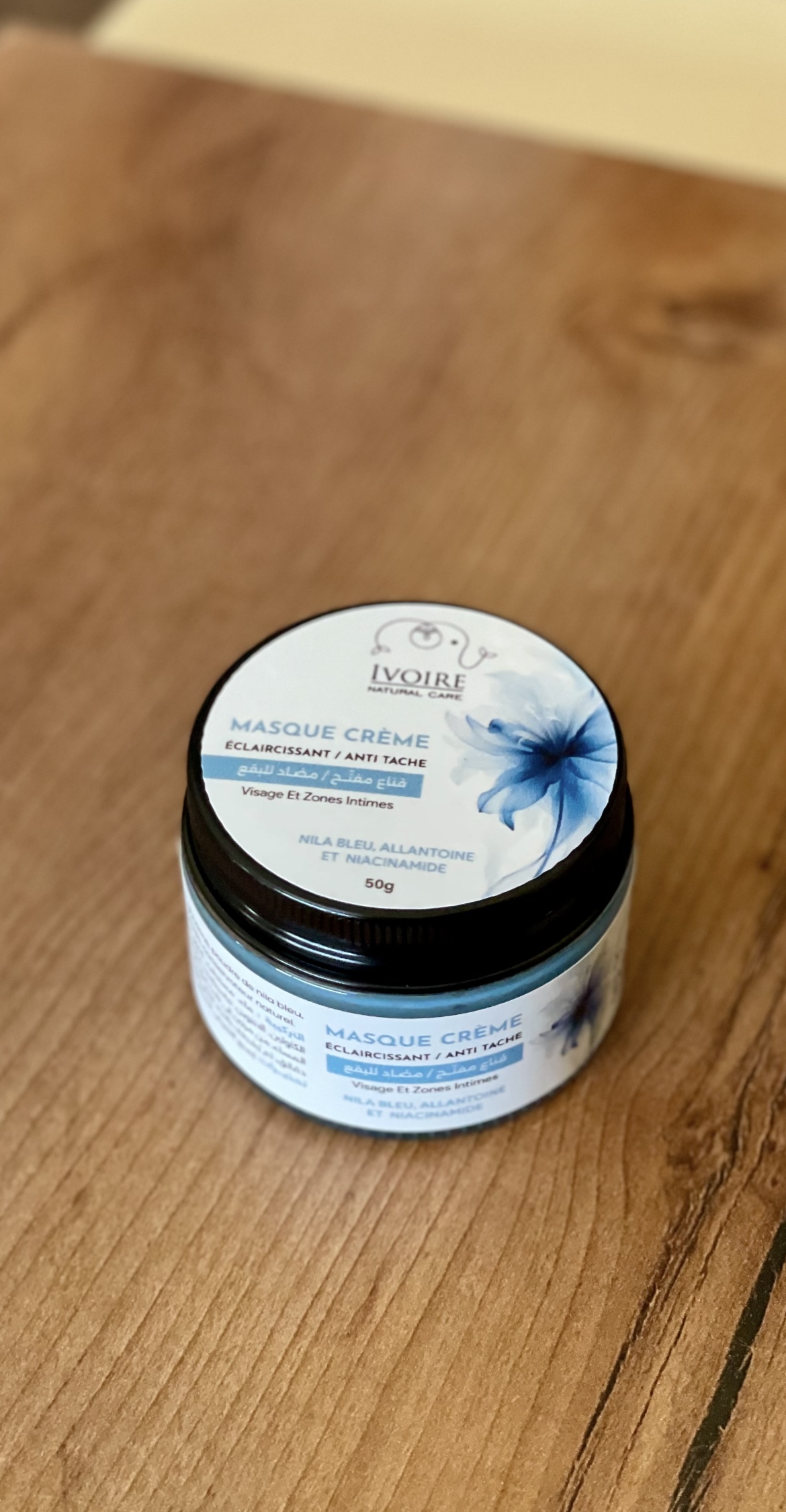 Masque Éclaircissant Naturel au Nila bleu : éclaircissant et anti tache